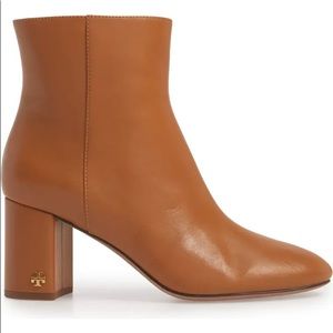 Tory Burch Brooke 70mm Bottie Calf Leather in tan